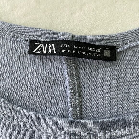 ZARA Women’s Dress Midi Pullover Sleeveless Baby Blue Size Small - Picture 3 of 6